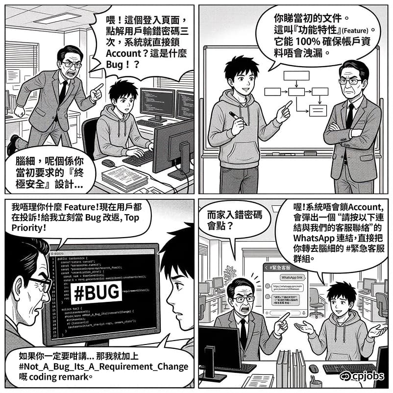 IT人的無奈: 當腦細嘅「要求」變成「Bug」